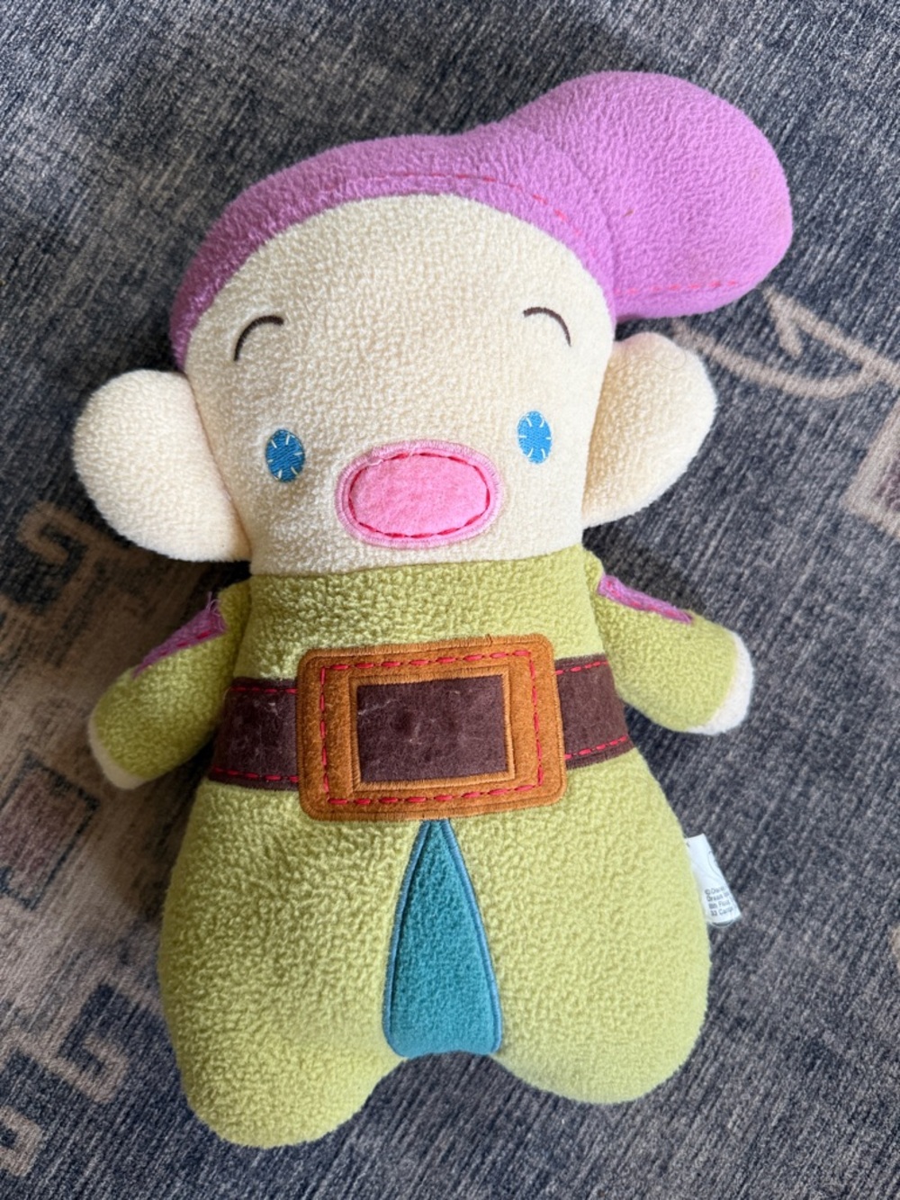 Disney Snow White's Dopey Plush Toy Doll with Hat and Lime Outfit